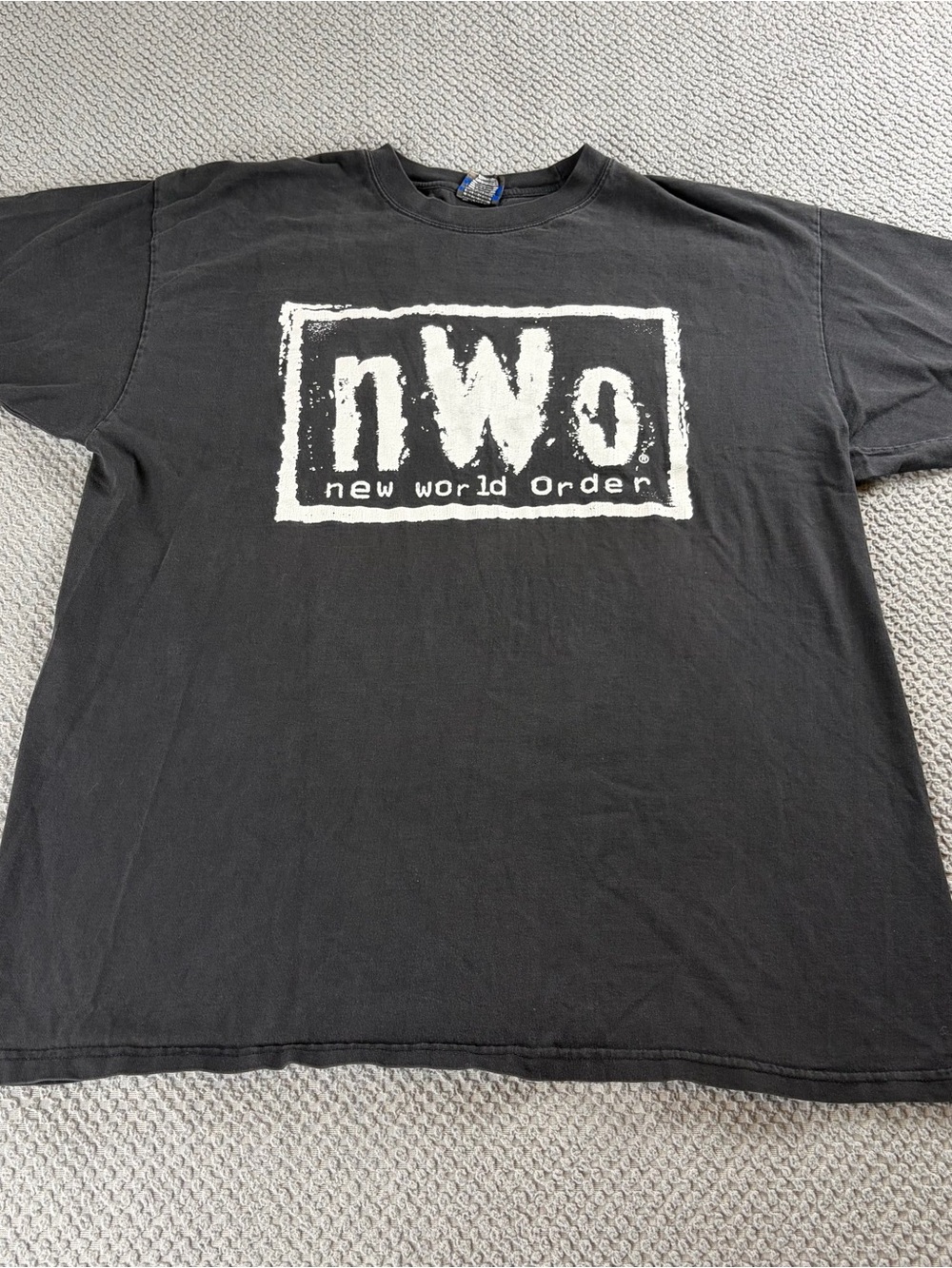 Vintage 2002 Black nWo New World Order Graphic Tee liscenced 2XL